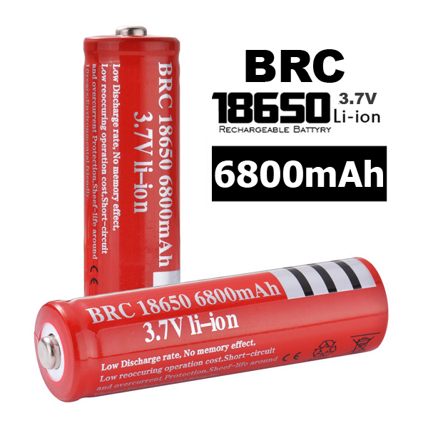 Батерия UltraFire BRC 18650 6800mAh 3.7V Rechargeable Li-ion Battery Large Capacity Red Акумулаторна батерия