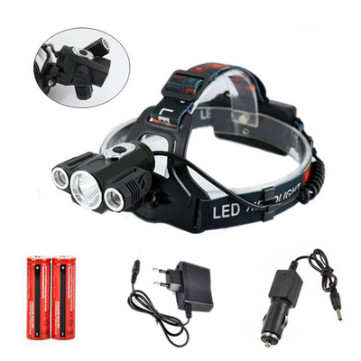 Акумулаторен челник H-1825 CREE XML T6 + 2 XPE LED странични светлини, стойка за колело и акумулаторни батерии 2x18650 3.7V Li Акумулаторен челник H-1825 CREE XML T6 + 2 XPE LED странични светлини, стойка за колело и акумулаторни батерии 2x18650 3.7V Li