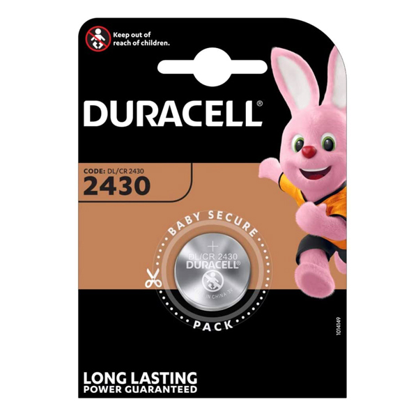 Батерия Duracell CR 2430 2430 Lithium 285 mAh 3 V