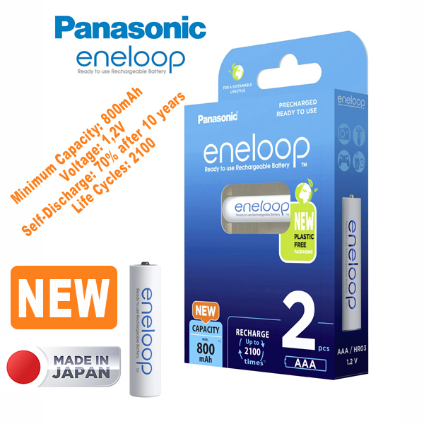 Новите Aкумулаторни Батерии Panasonic Eneloop HR03 AAA NiMH 800 mAh 1.2 V Новите Aкумулаторни Батерии Panasonic Eneloop HR03 AAA NiMH 800 mAh 1.2 V