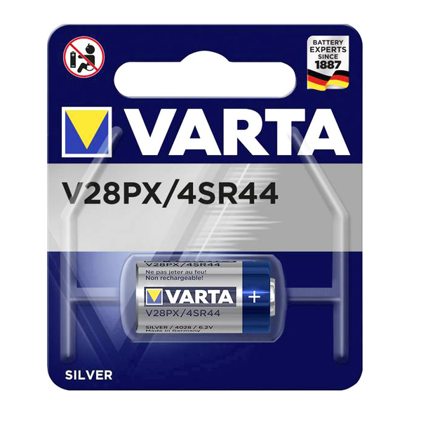 Батерия VARTA V28PX, 4SR44, 4028 6.2V 145 mAh Silver Professional Electronic Сребърна батерия VARTA Professional Electronics S