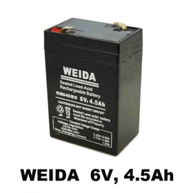 Акумулаторна батерия WEIDA 6V, 4.5Ah RB640BS батерия 6V 4.5Ah