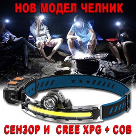 Акумулаторен челник, супер мощен 1000 лумена COB челна лампа
