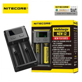 Зарядното Nitecore New I2 за батерии Li-ion 10340, 10350, 10440, 10500, 12340, 12500, 12650, 13450, 13500, 13650, 14350, 14430, 14500, 14650, 16500, 16340(RCR123), 166