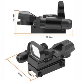 прицел Бързомер 1x22x33 Red and Green Dot Sight с червен лазер