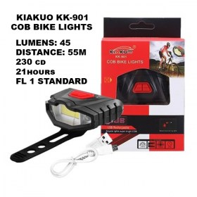 Фенер за колело COB + 2 броя червени LED диод акумулаторна батерия и различни режими на светене Фенер за колело Kaikuo KK-901
