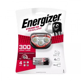 Челник Energizer Vision HD Headlamp 300 лумена мощност, 55 метра осветяване до 35 часа работа при ниска мощност от 45 лумена, интелигентна технология за затъмняване Dimmable, различни реж