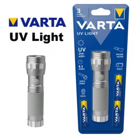 VARTA LED UV ФЕНЕР за банкноти, пръстови отпечатъци, флуоресцентни мастила, остатъци от мръсотия или урина от домашни любимци Обхват на UV 395-400 nm, Multi LED технология с 14 бро