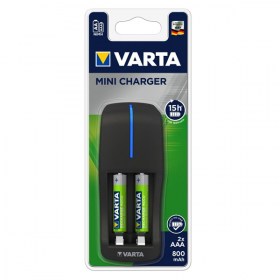 VARTA MINI CHARGER Зарядно устройство с компелкт от 2 броя батерии AAA 800mAh 1.2V предварително заредени READY TO USE
