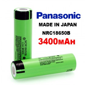 PANASONIC NCR 18650B 18650 3400mAh 3.7V High Drain Rechargeable Battery Flat Top Panasonic NCR 18650 B