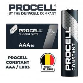 Индустриални алкални батерии AAA LR03 Procell Constant 1.5V, произведени в Белгия