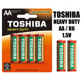 Батерии Toshiba Heavy Duty AA (R6) 1.5V Carbon Zinc – комплект 4 броя батерии