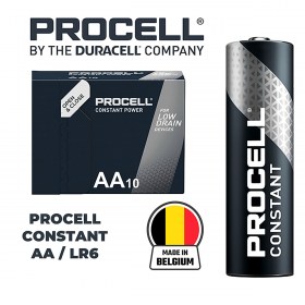 Индустриални алкални батерии AA LR6 Procell Constant 1.5V, произведени в Белгия