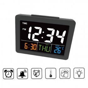 digitalen-chasovnik-s-tzveten-displei-gh2000-s-zvukov-kontrol,-pokazva-vremeto,-sedmitzata,-temperaturata,-alarma,-taimer-vazmozhnost-da-raboti-na-tok-ili-na-baterii