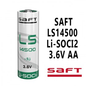 Батерия Saft LS 14500, AA, 3.6V Li-SOCl2 Литиева батерия SAFT AA LS 14500 3.6V батерии за топломери