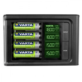 zaryadno-ustroistvo-varta-57674-lcd-smart-v-komplekt-s-4-baterii-varta-2100mah-aa-1.2v-s-mnozhestvo-funktzii-za-bezopasnost-i-vazmozhnost-na-zarezhdane-ot-1-do-4-baterii-aa-i-aaa